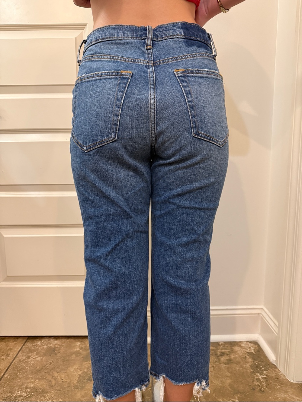 Abercrombie & Fitch Women's Ankle Cropped Jeans - distressed,broken in and soft - Picture 11 of 15